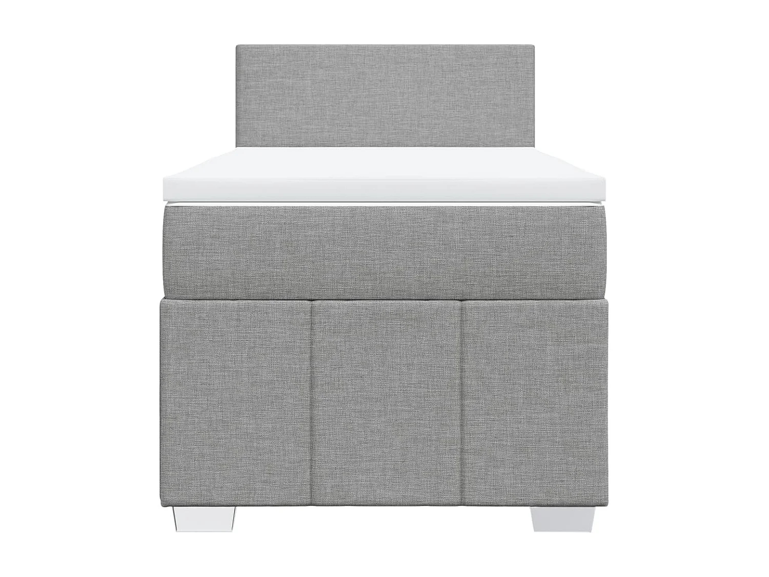 Boxspring met matras stof lichtgrijs 80x200 cm