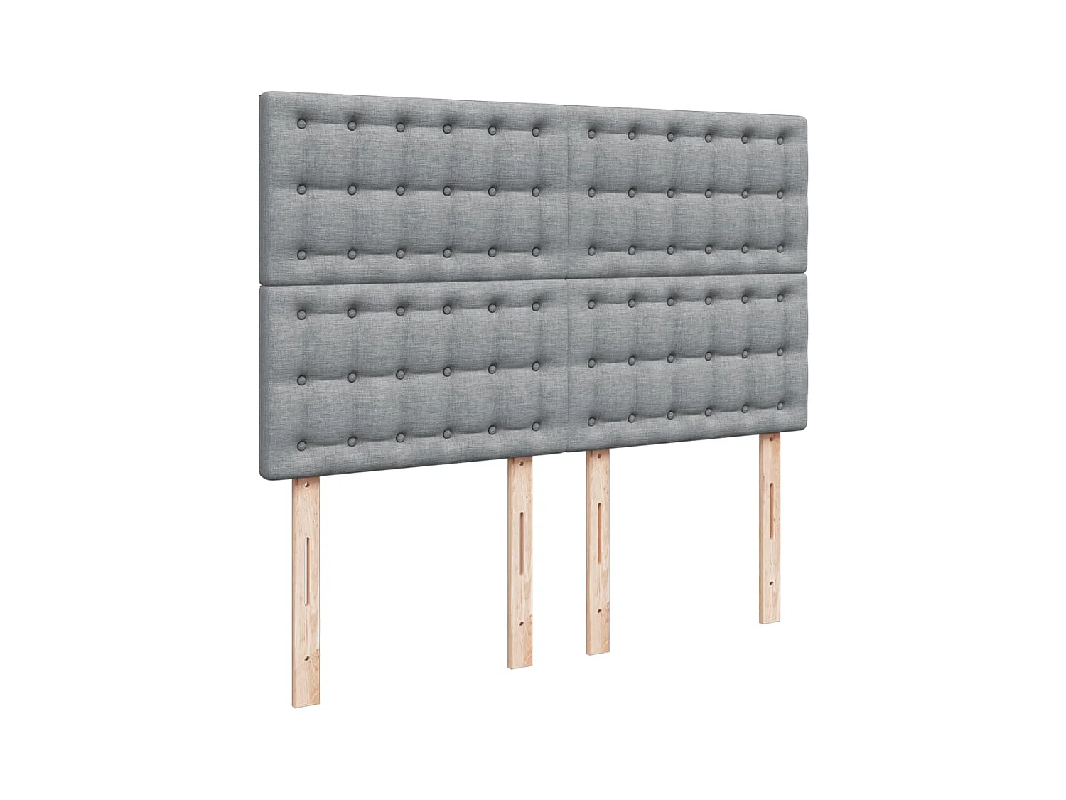 Sommier à lattes de lit avec matelas Gris clair 160x200cm Tissu