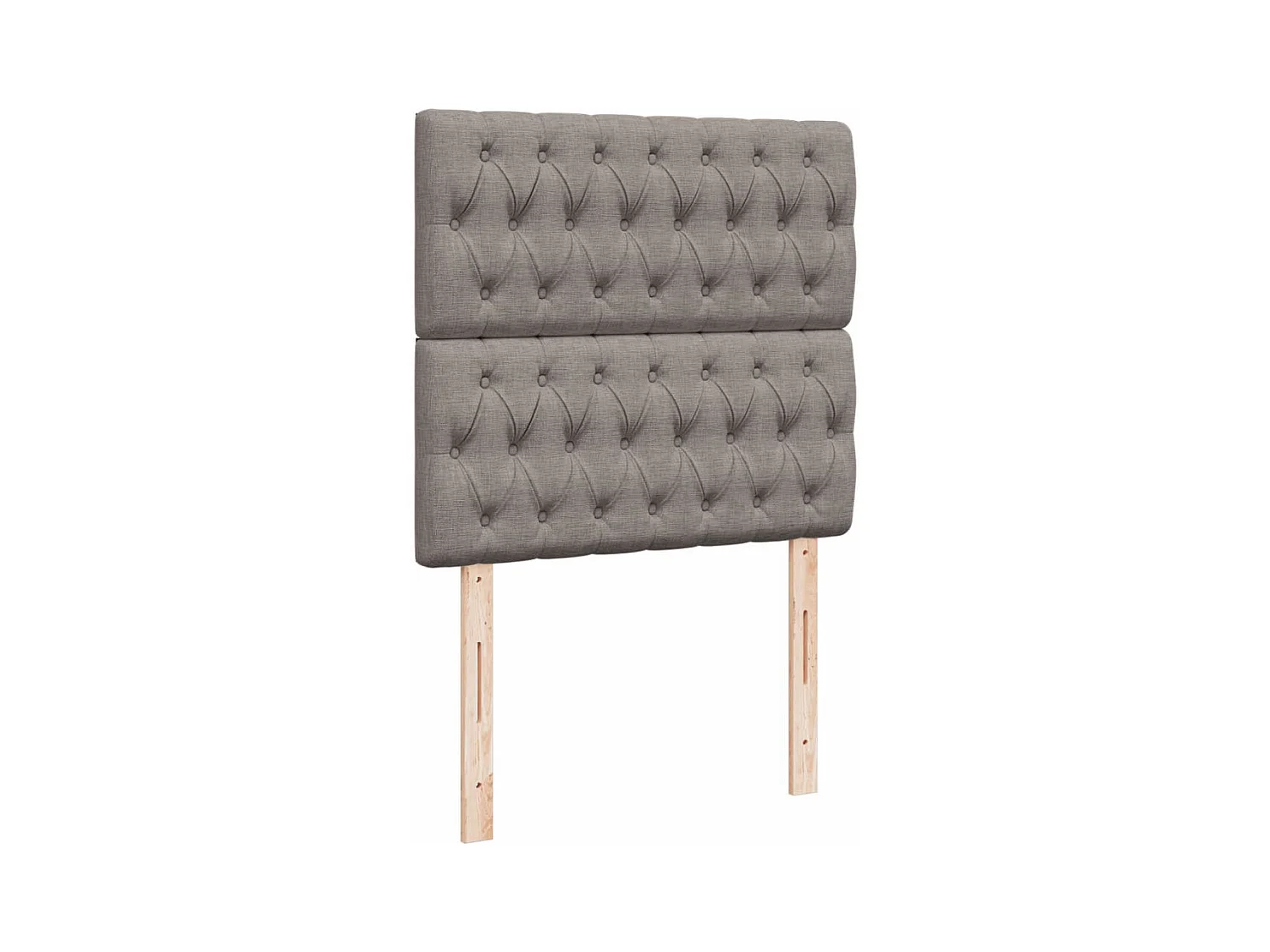 Cama box spring con colchón tela gris taupe 100x200 cm