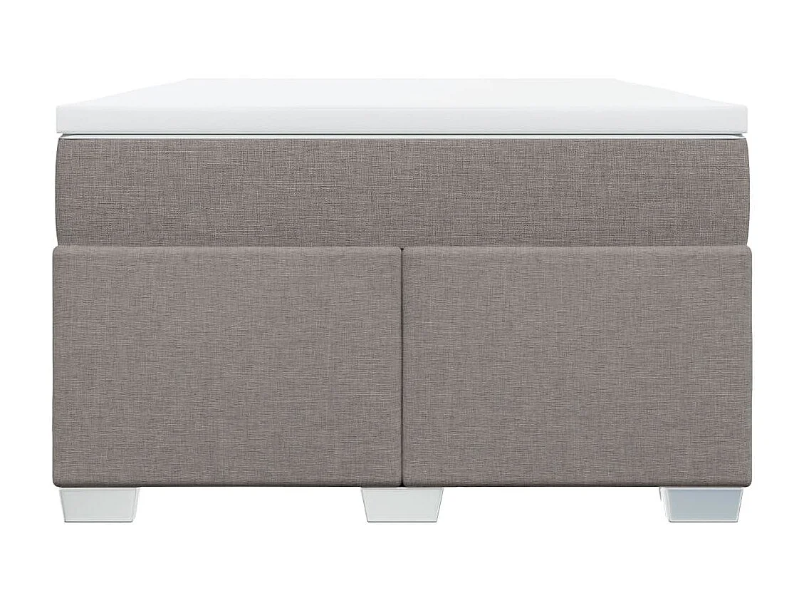 Sommier à lattes de lit avec matelas taupe 120x190 cm tissu