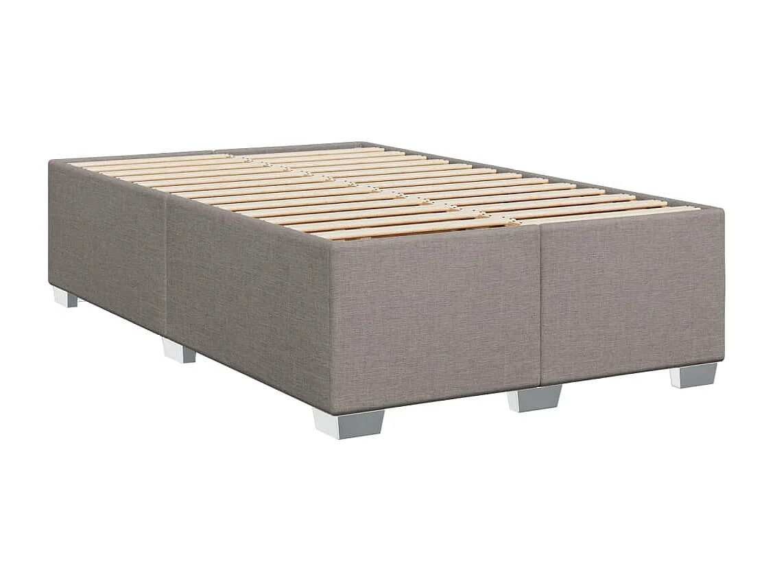 Sommier à lattes de lit avec matelas taupe 120x190 cm tissu