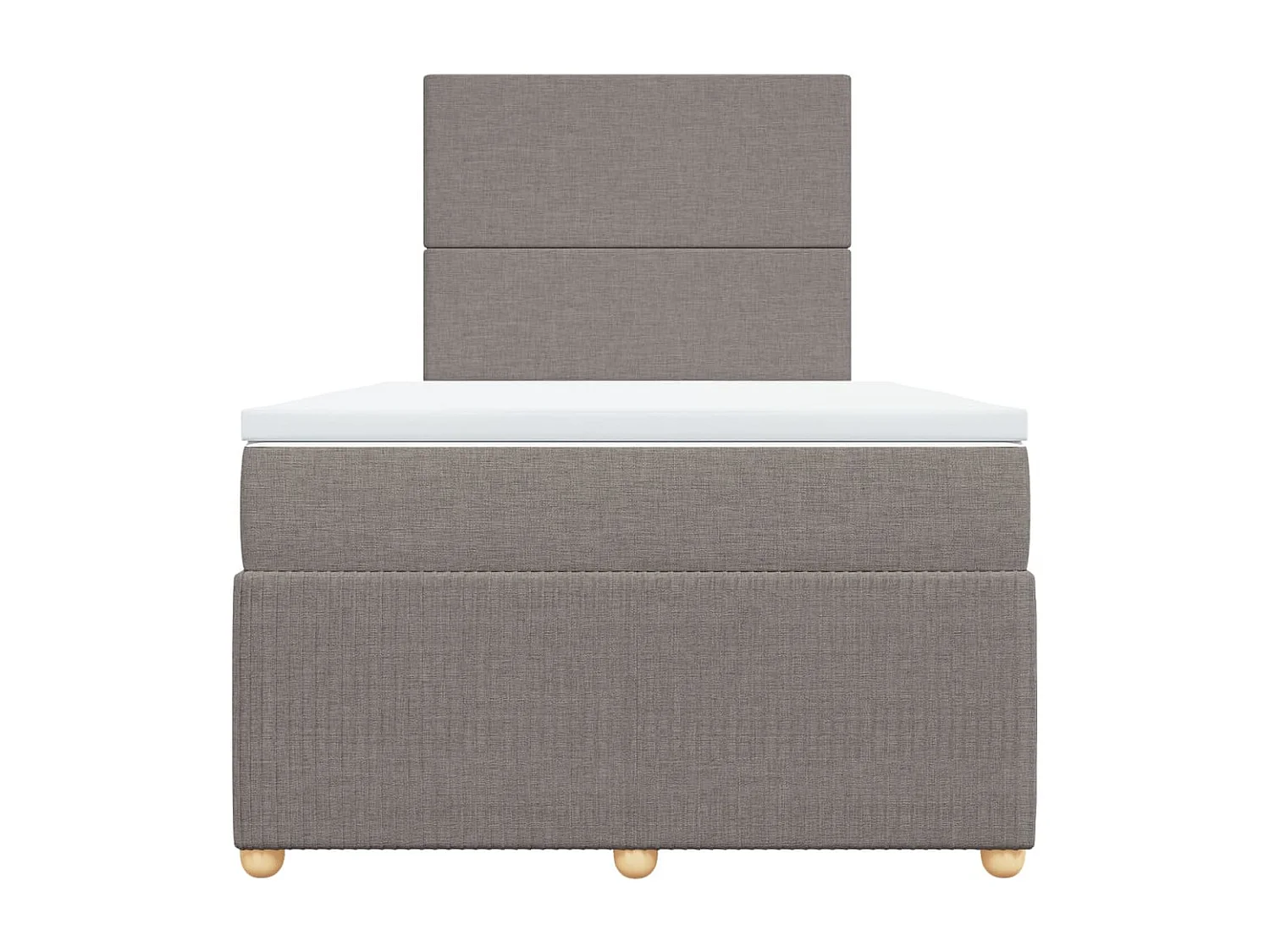 Sommier à lattes de lit avec matelas Taupe 120x200 cm Tissu
