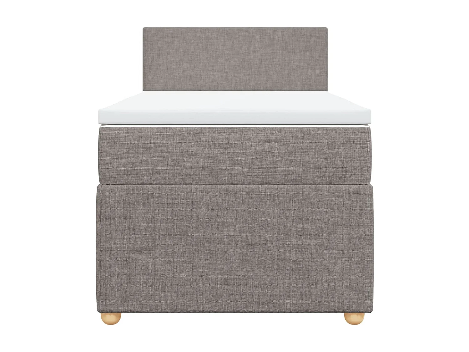 Sommier à lattes de lit avec matelas Taupe 90x190 cm Tissu