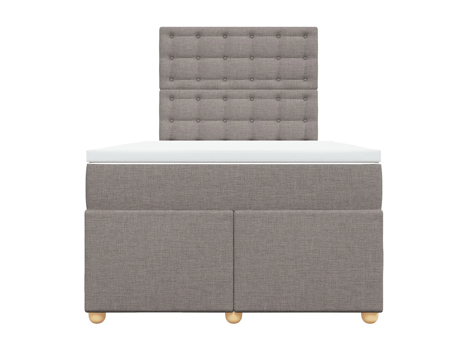 Sommier à lattes de lit avec matelas Taupe 120x200 cm Tissu