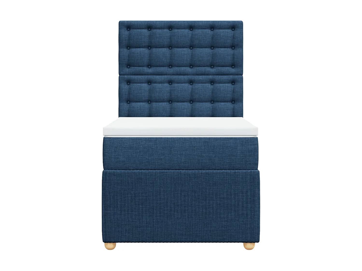 Sommier à lattes de lit avec matelas Bleu 90x190 cm Tissu