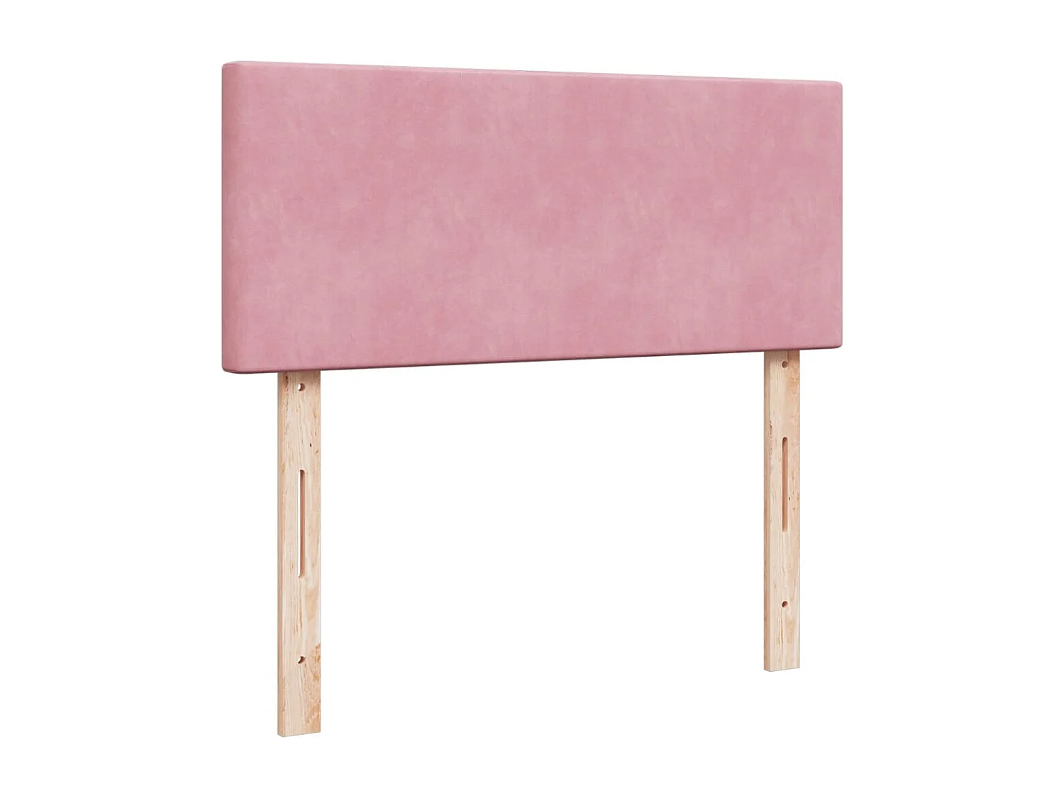 Sommier à lattes de lit avec matelas rose 120x190 cm velours