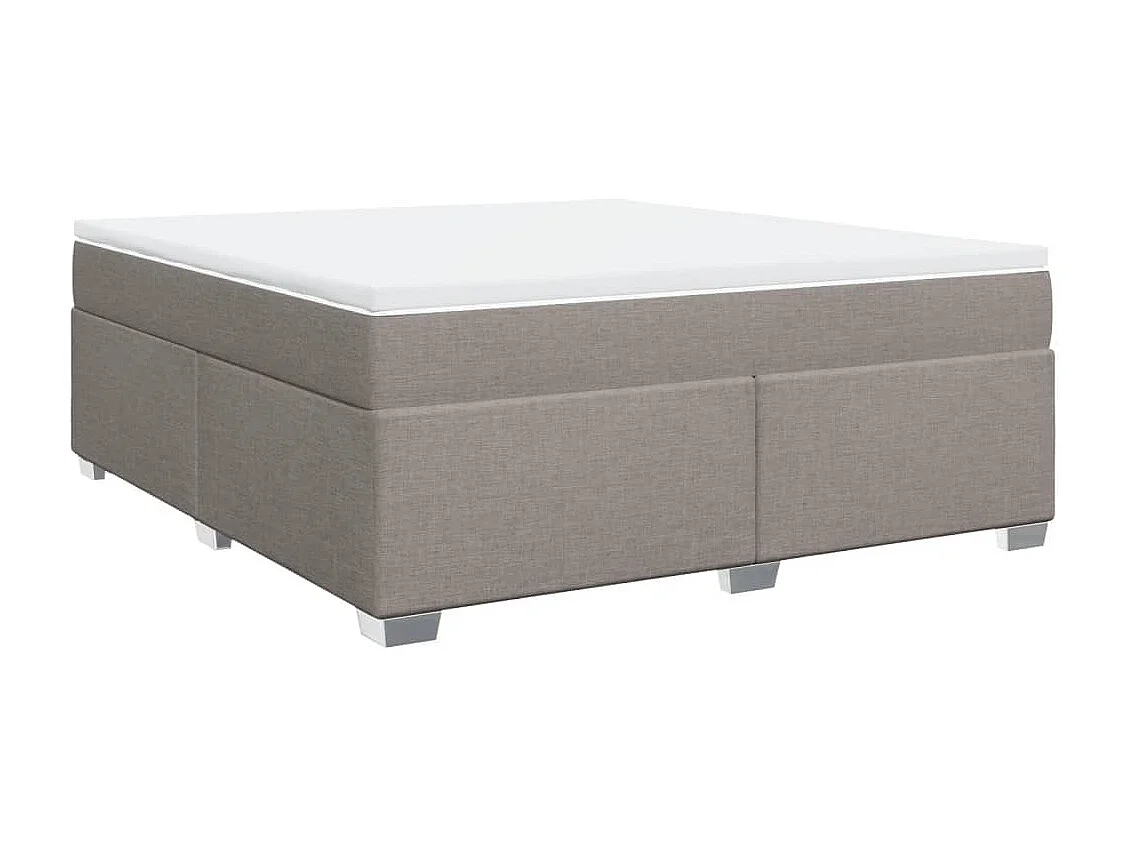 Sommier à lattes de lit avec matelas Taupe 180x200 cm Tissu