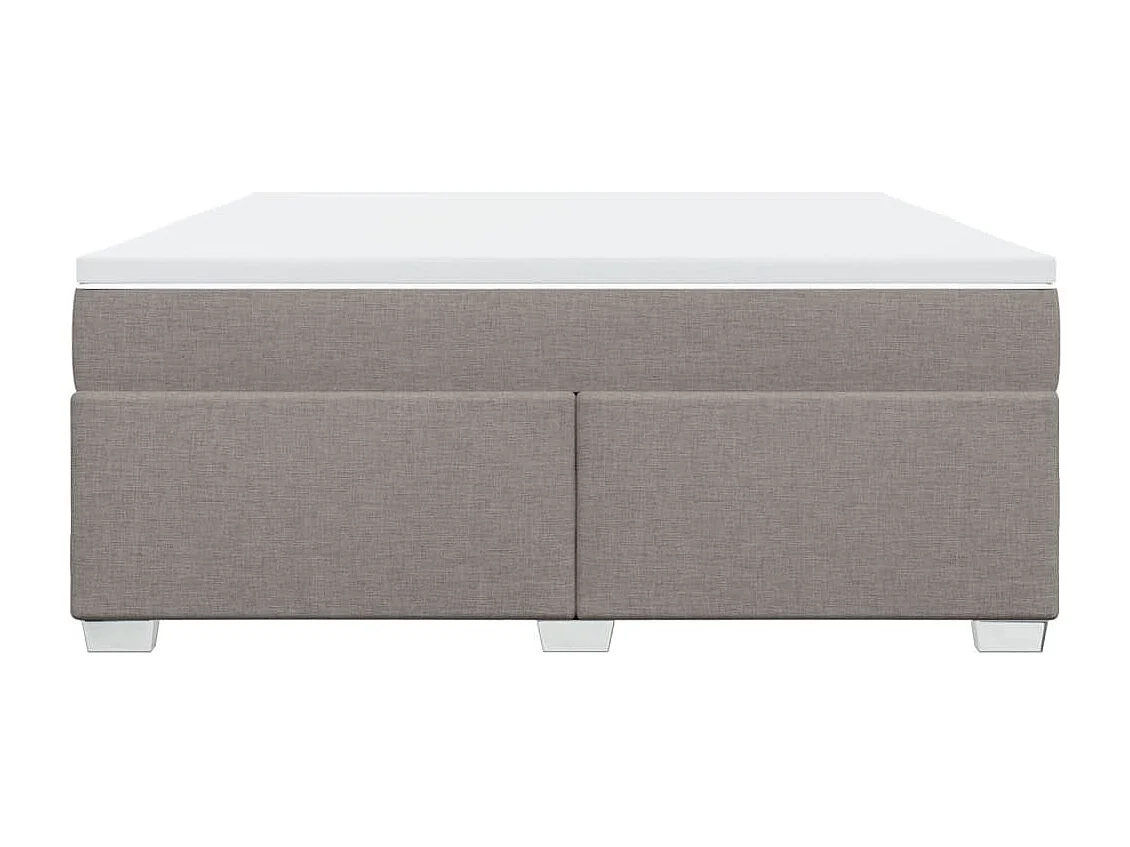 Sommier à lattes de lit avec matelas Taupe 180x200 cm Tissu