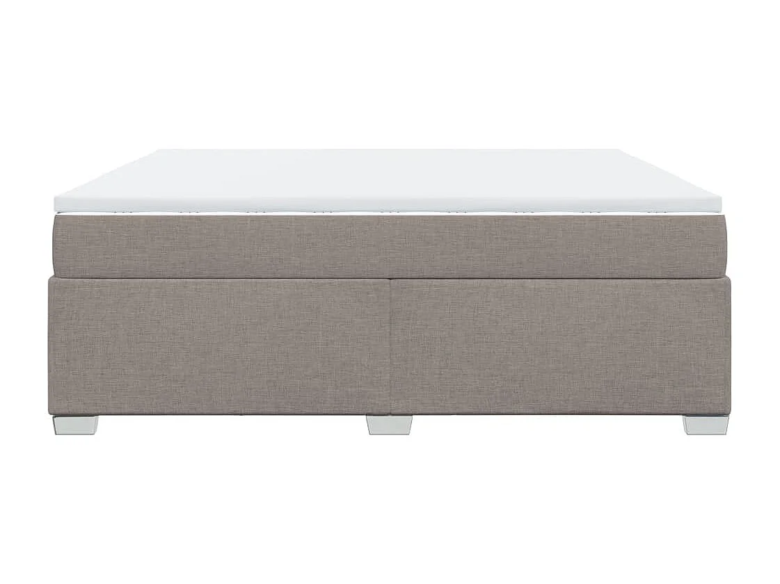 Sommier à lattes de lit avec matelas Taupe 180x200 cm Tissu