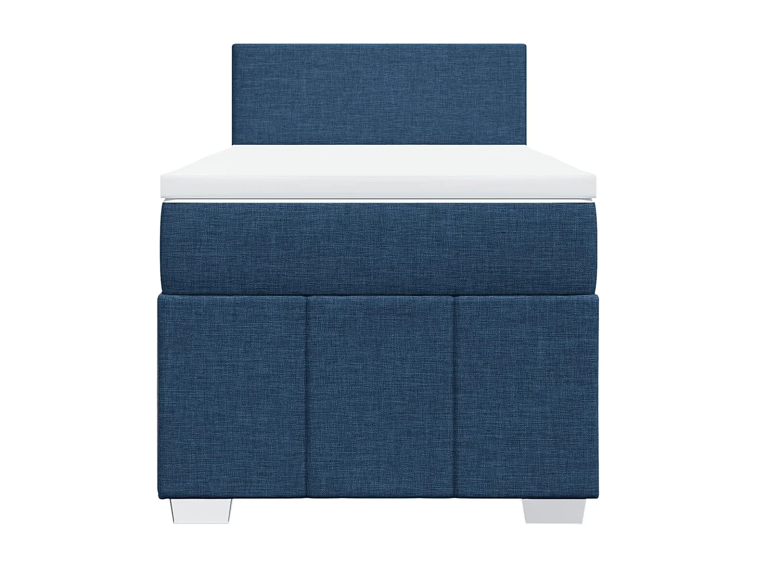 Sommier à lattes de lit avec matelas Bleu 90x200 cm Tissu
