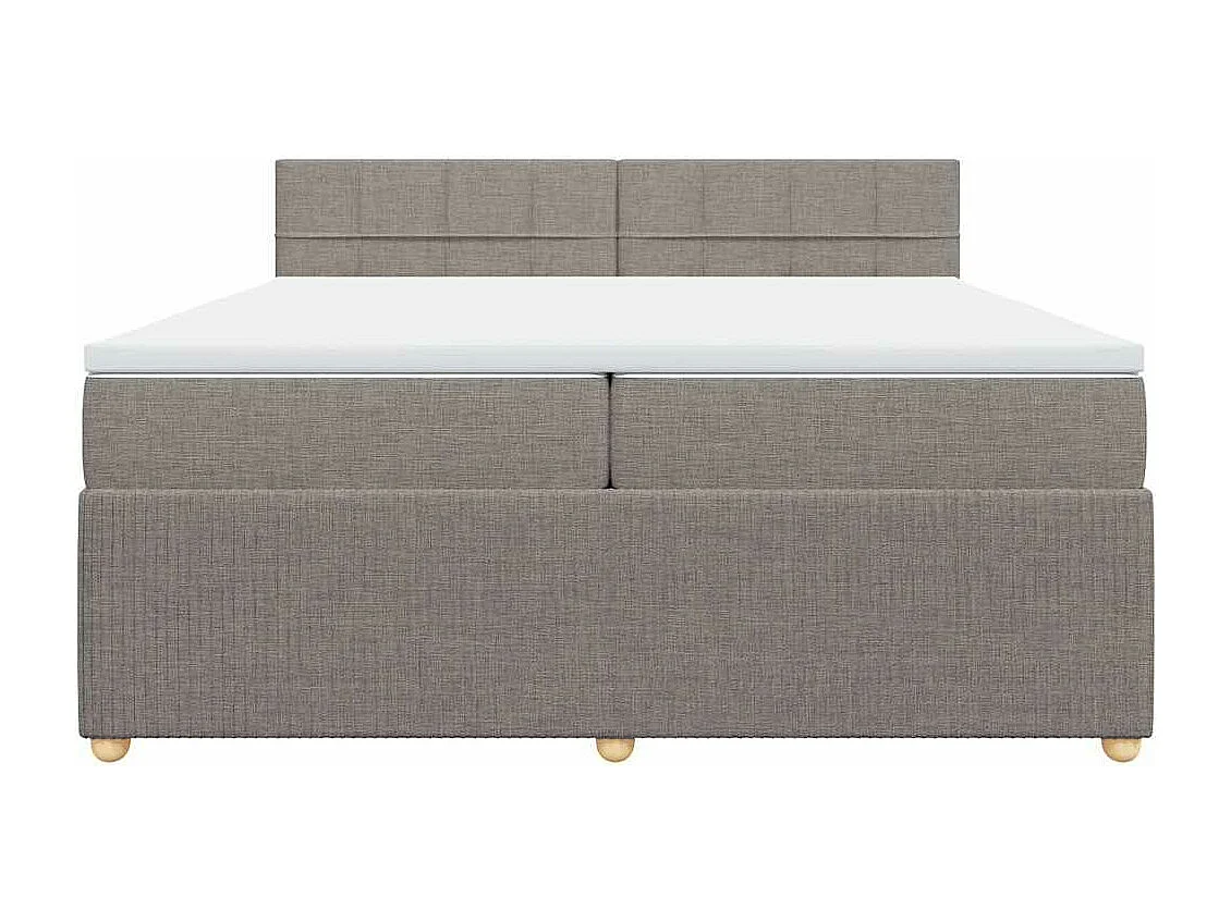 Boxspring met matras stof taupe 200x200 cm