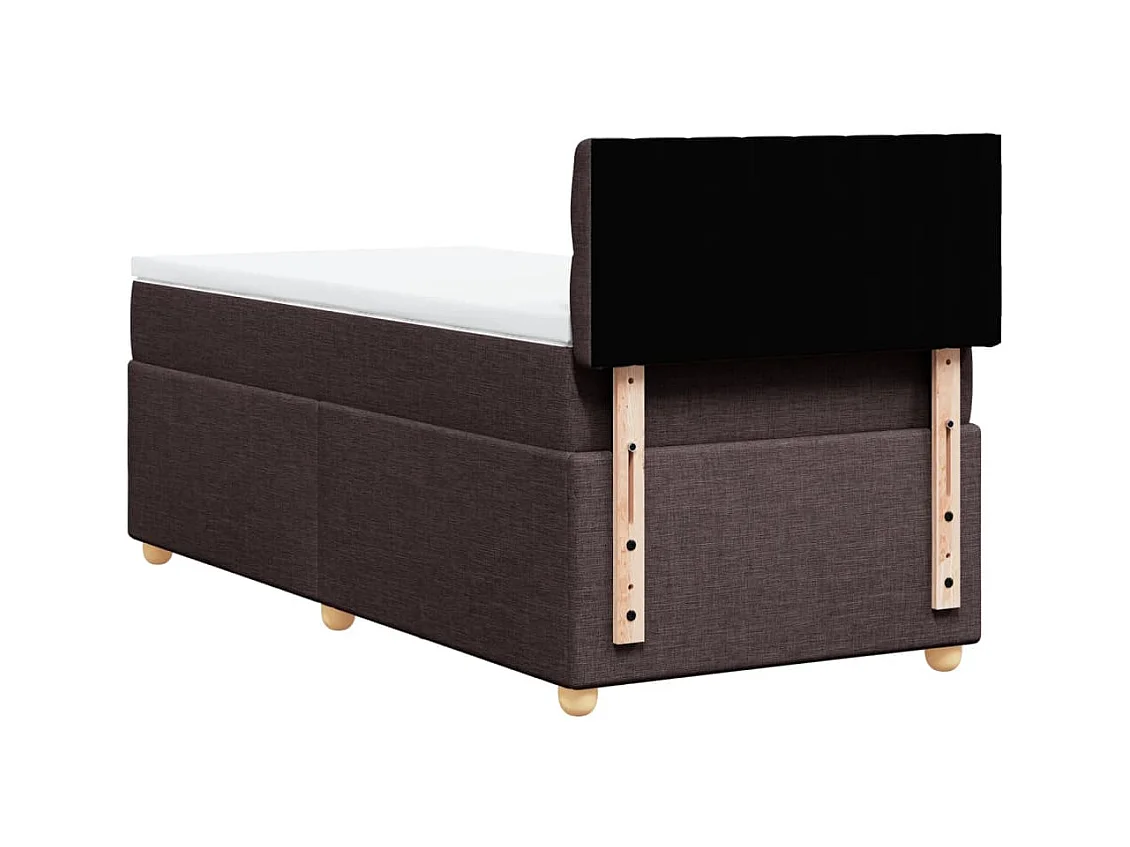 Sommier à lattes de lit avec matelas Marron foncé 90x200 cm