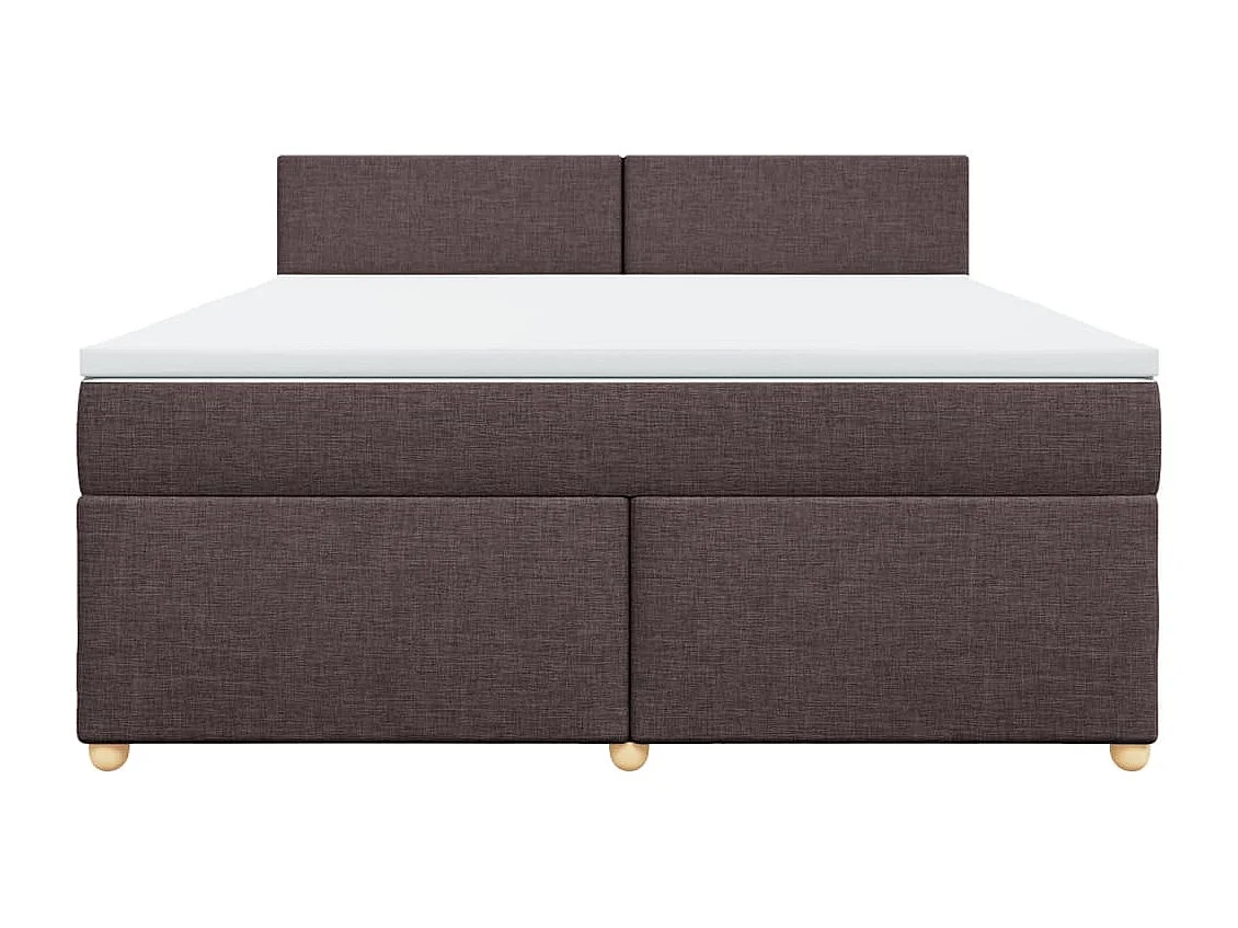 Sommier à lattes de lit avec matelas Marron foncé 180x200 cm