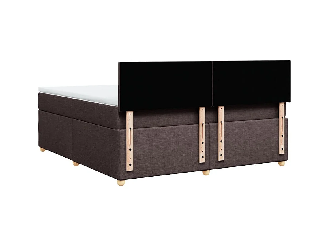 Sommier à lattes de lit avec matelas Marron foncé 180x200 cm