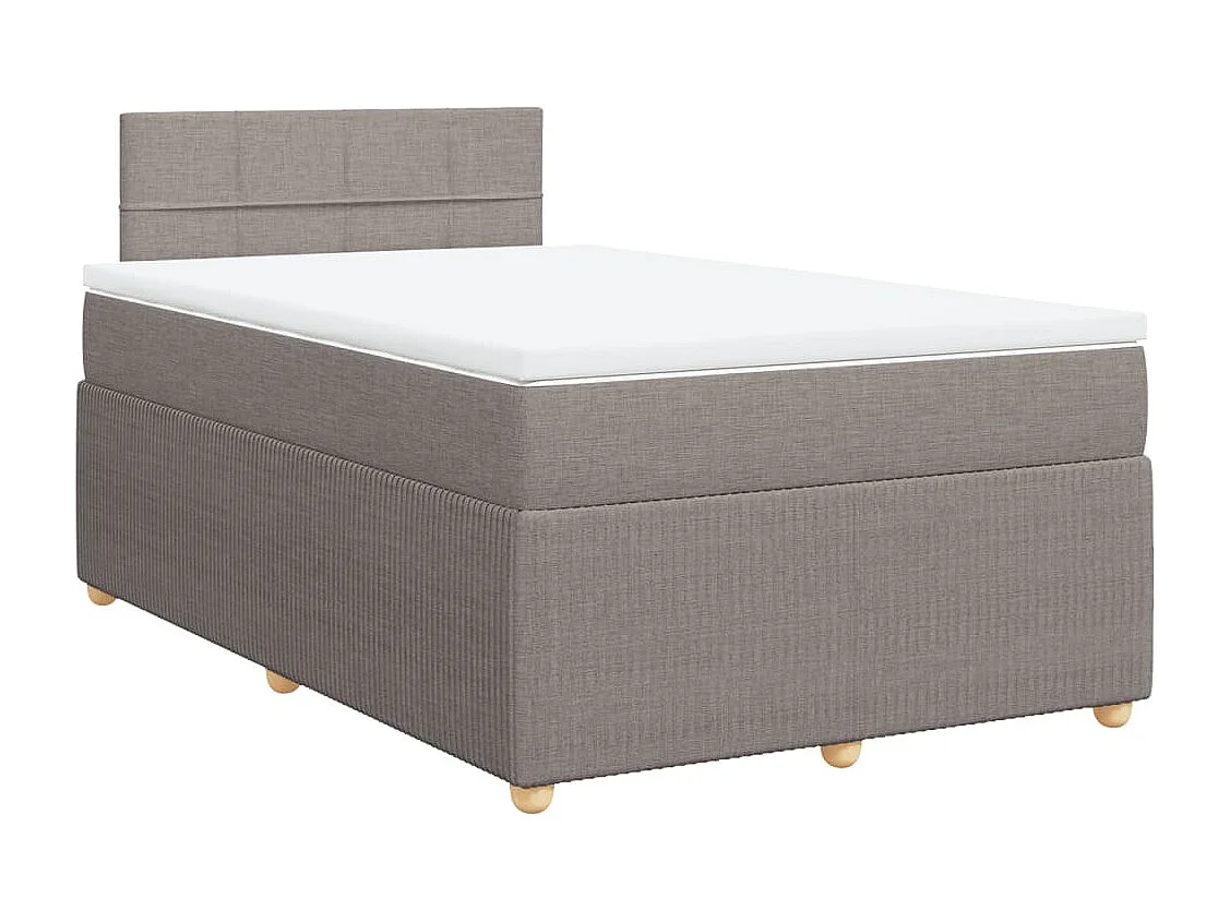 Sommier à lattes de lit avec matelas taupe 120x190 cm tissu