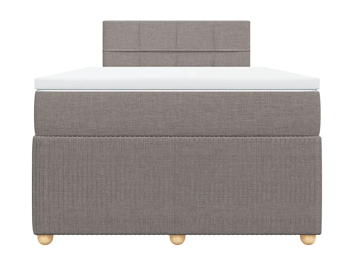 Sommier à lattes de lit avec matelas taupe 120x190 cm tissu