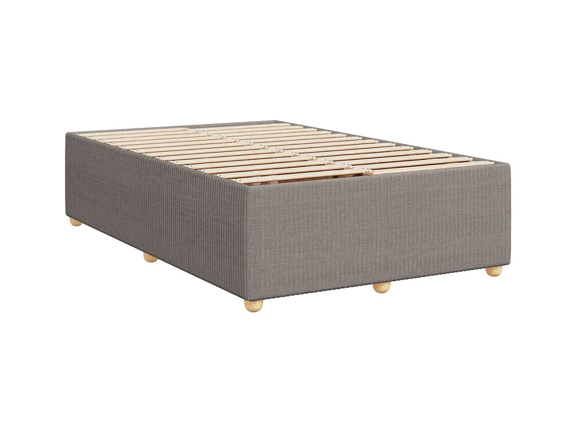 Sommier à lattes de lit avec matelas taupe 120x190 cm tissu