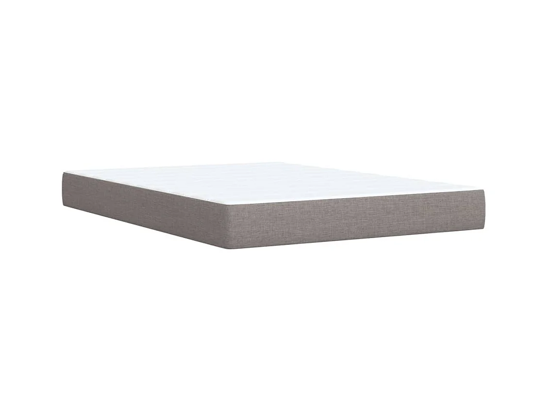 Sommier à lattes de lit avec matelas Taupe 160x200 cm Tissu
