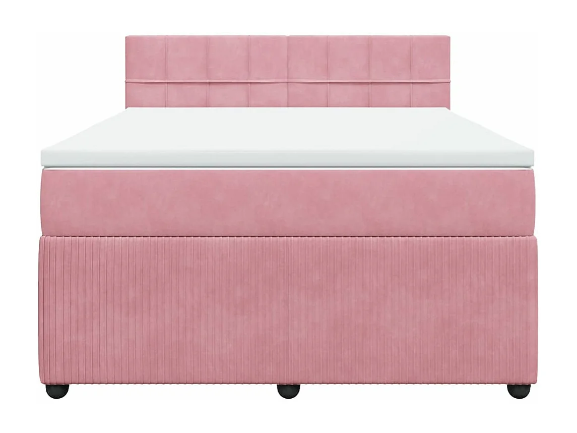 Sommier à lattes de lit avec matelas Rose 140x200 cm Velours