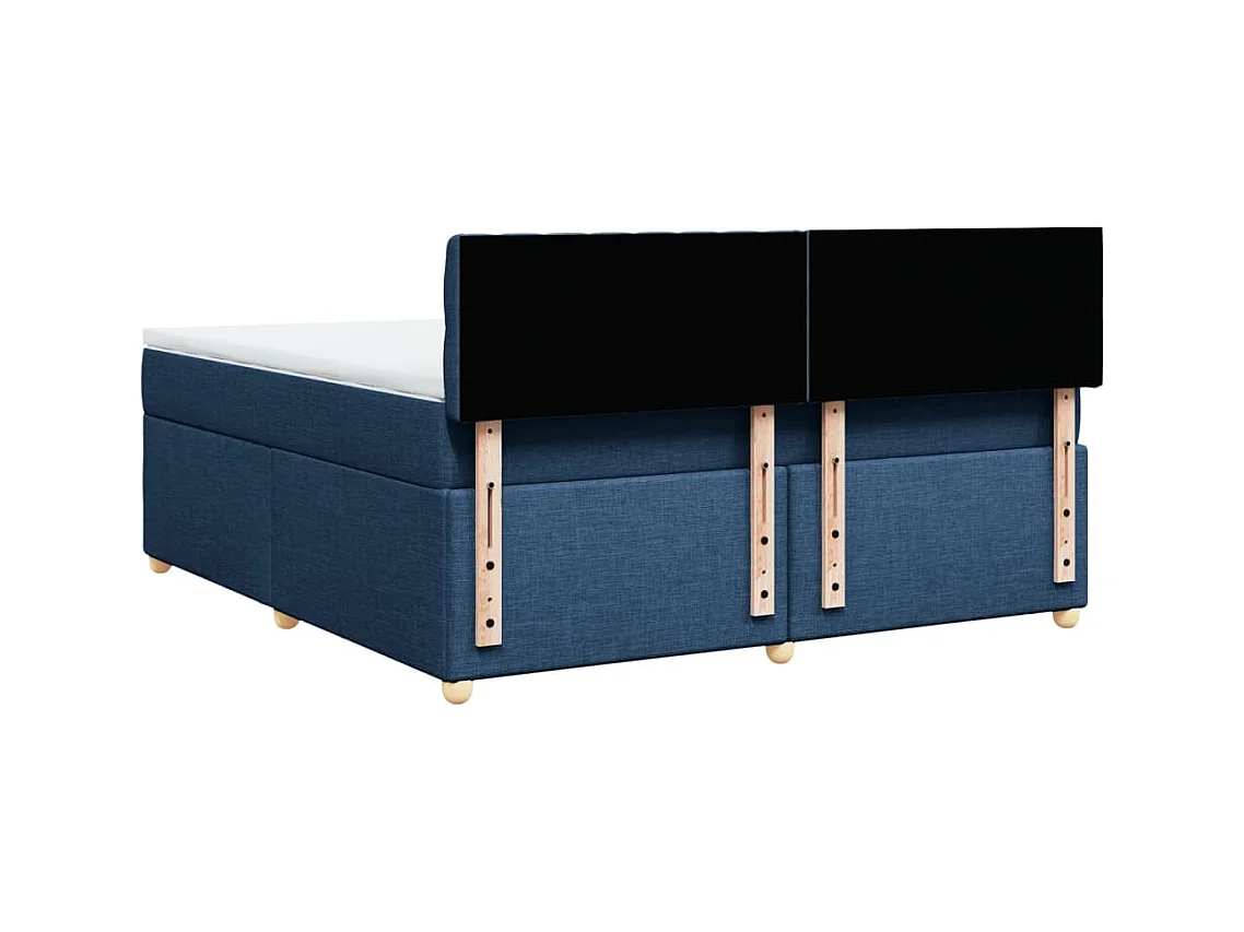 Boxspring met matras stof blauw 180x200 cm
