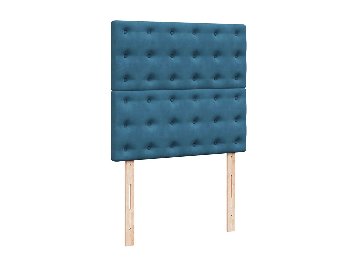 Cama boxspring com colchão 90x200 cm veludo azul