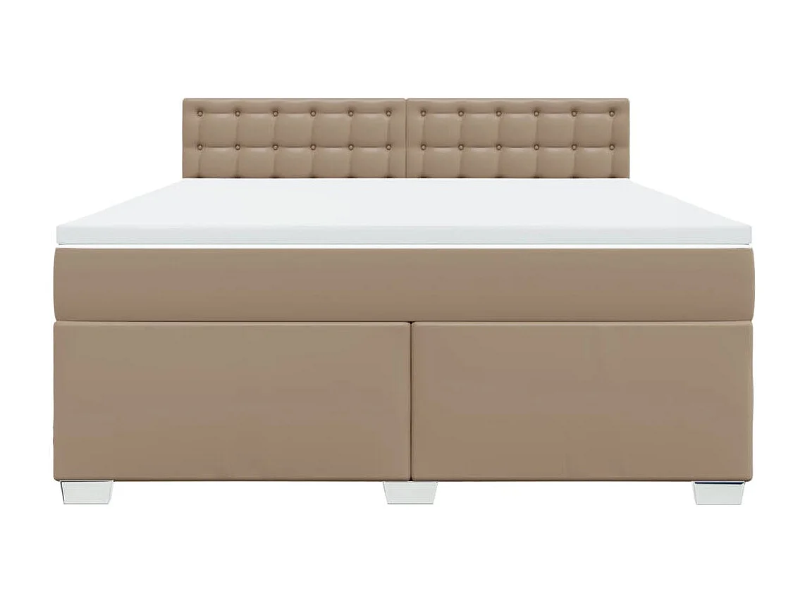 Sommier à lattes de lit avec matelas Cappuccino 180x200 cm