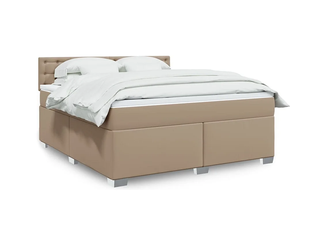 Sommier à lattes de lit avec matelas Cappuccino 180x200 cm