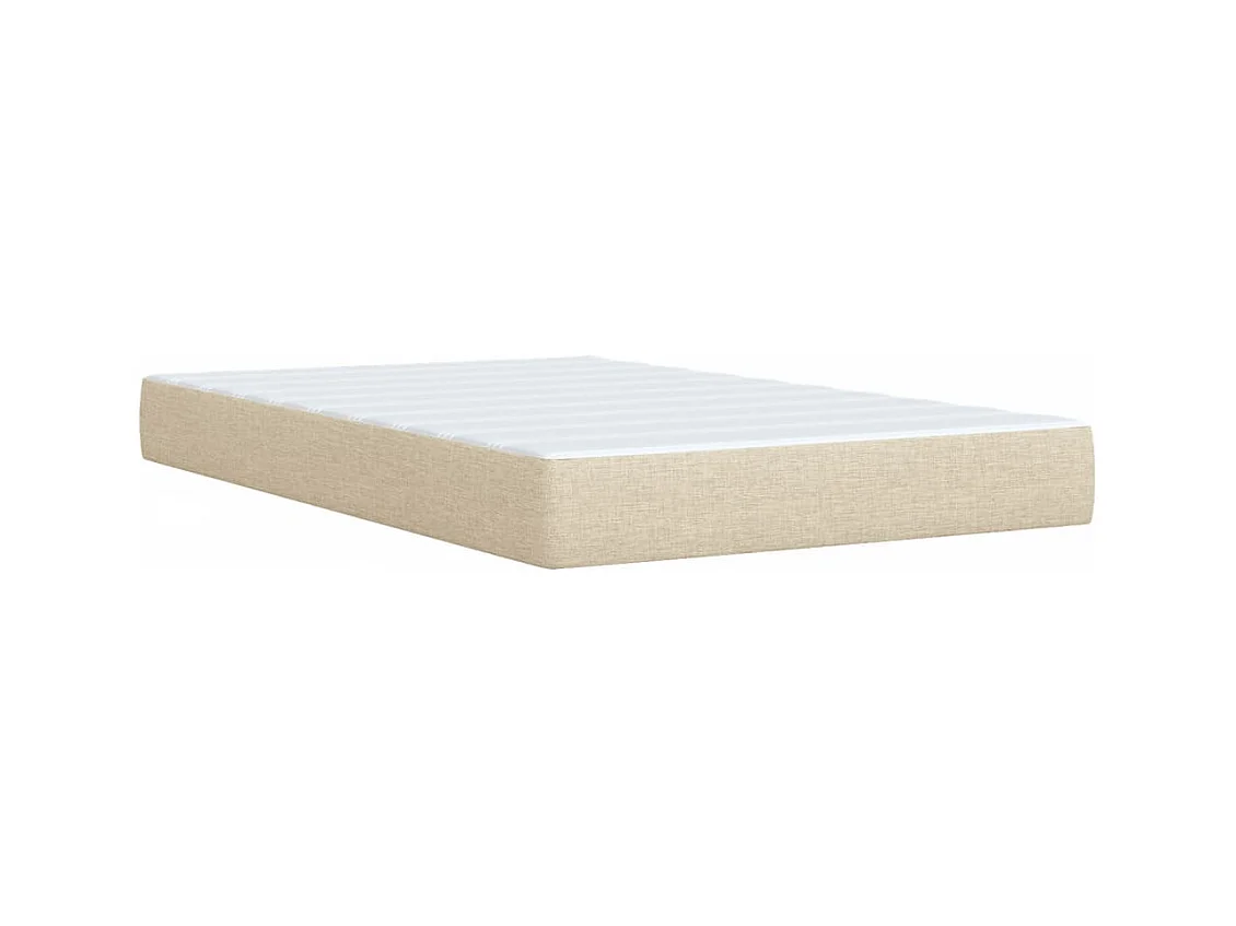 Cama boxspring com colchão 120x190 cm tecido cor creme