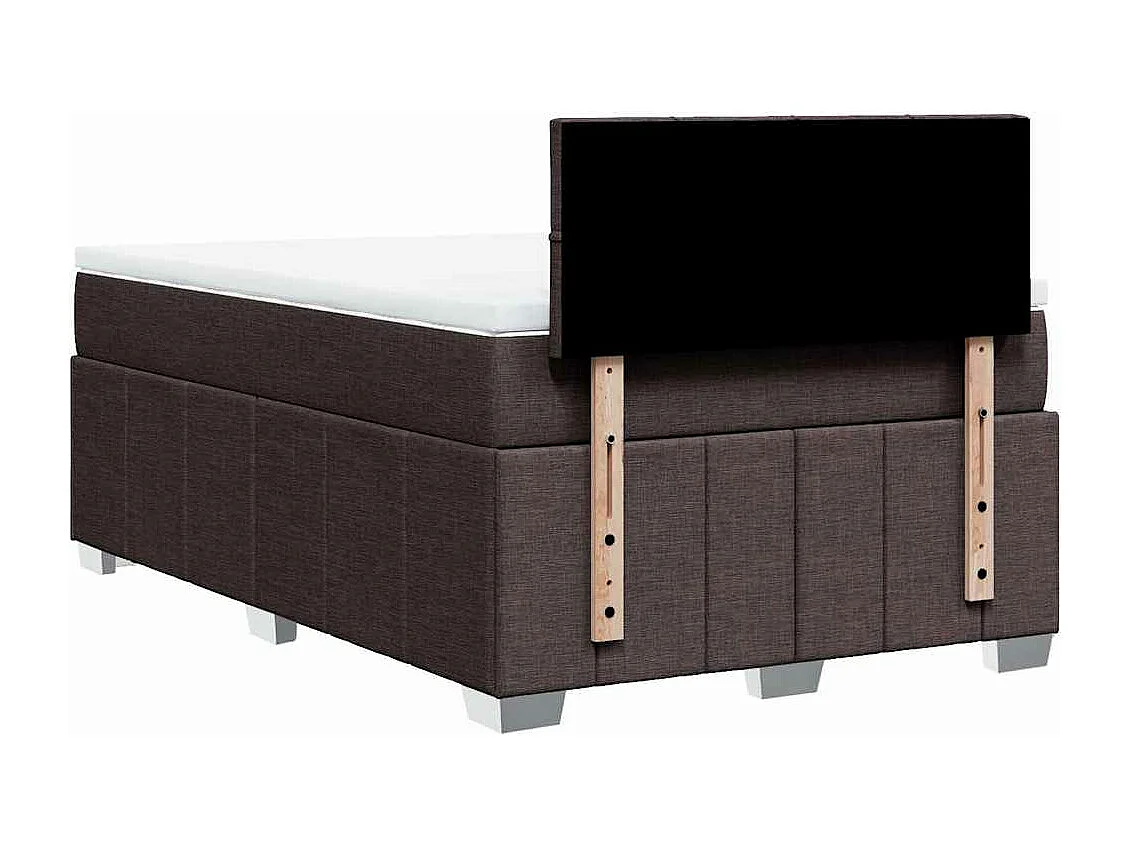 Sommier à lattes de lit avec matelas Marron foncé 120x200 cm