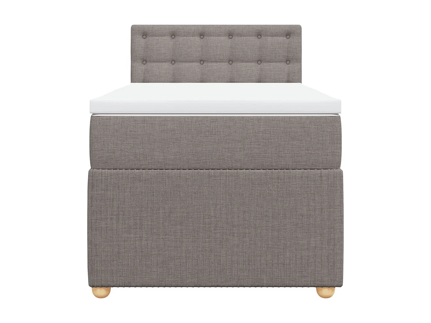 Sommier à lattes de lit avec matelas Taupe 90x200 cm Tissu