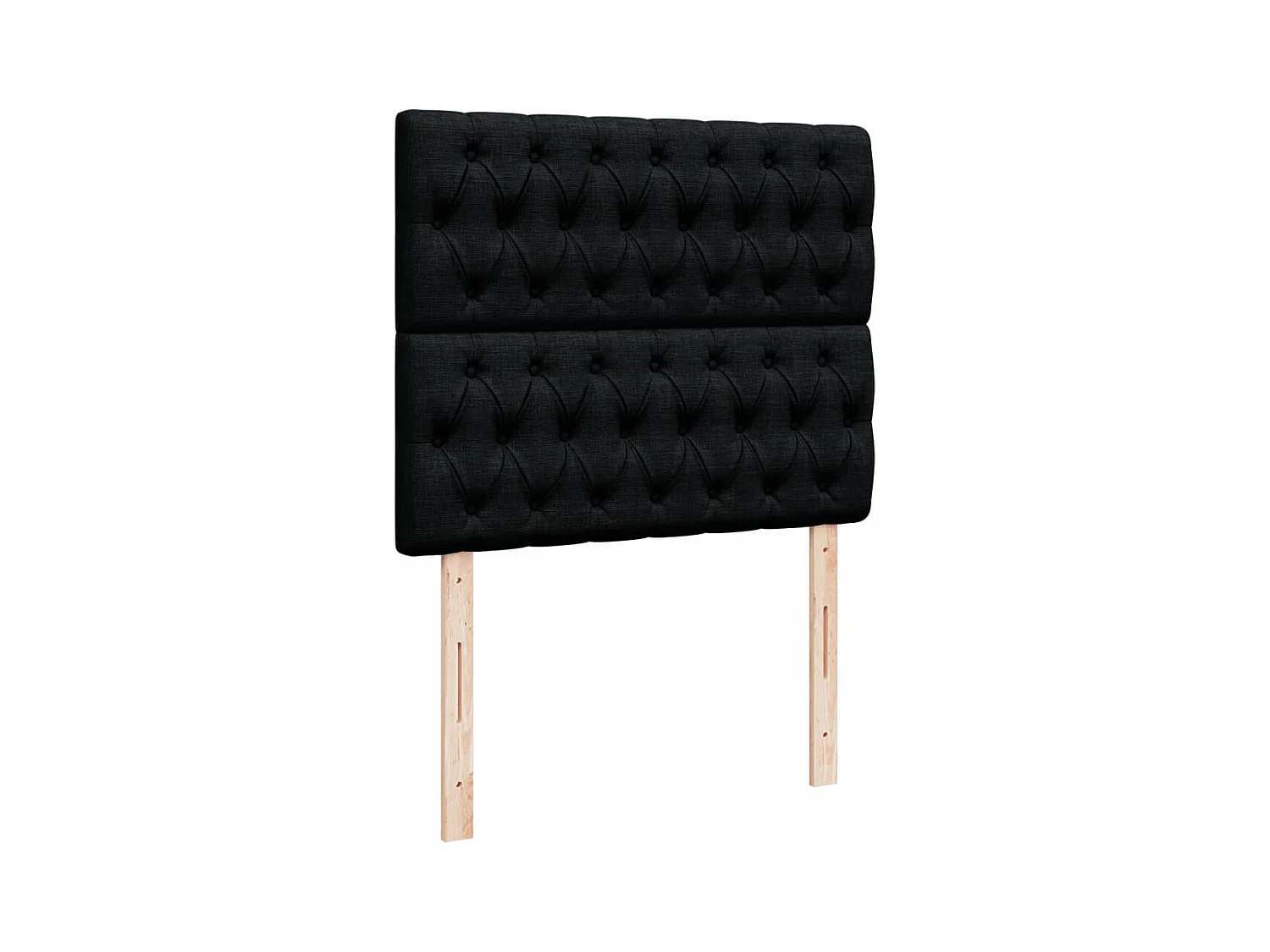 Cama boxspring com colchão 120x190 cm tecido preto