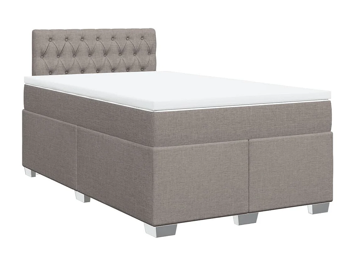 Sommier à lattes de lit avec matelas taupe 120x190 cm tissu