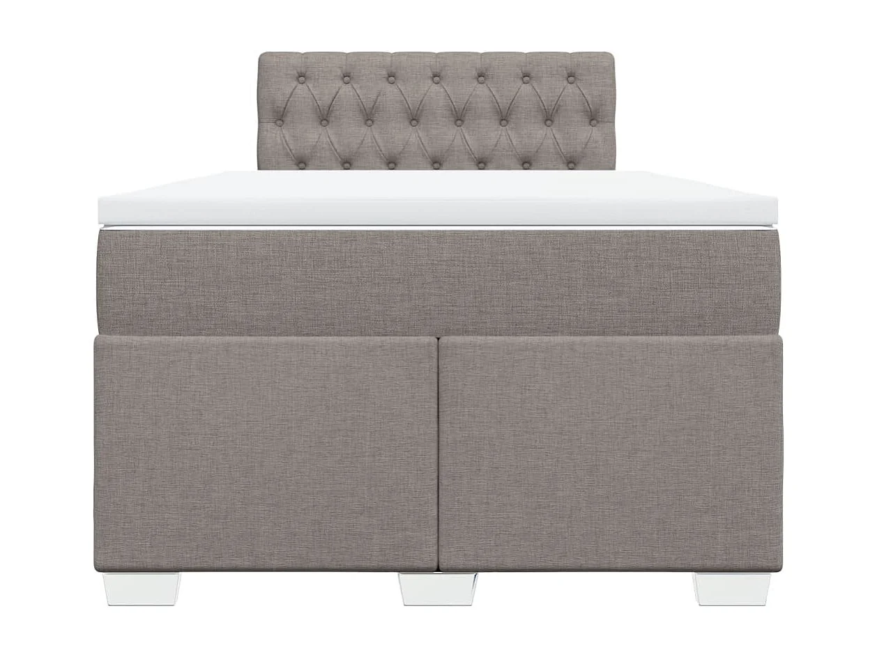Sommier à lattes de lit avec matelas taupe 120x190 cm tissu