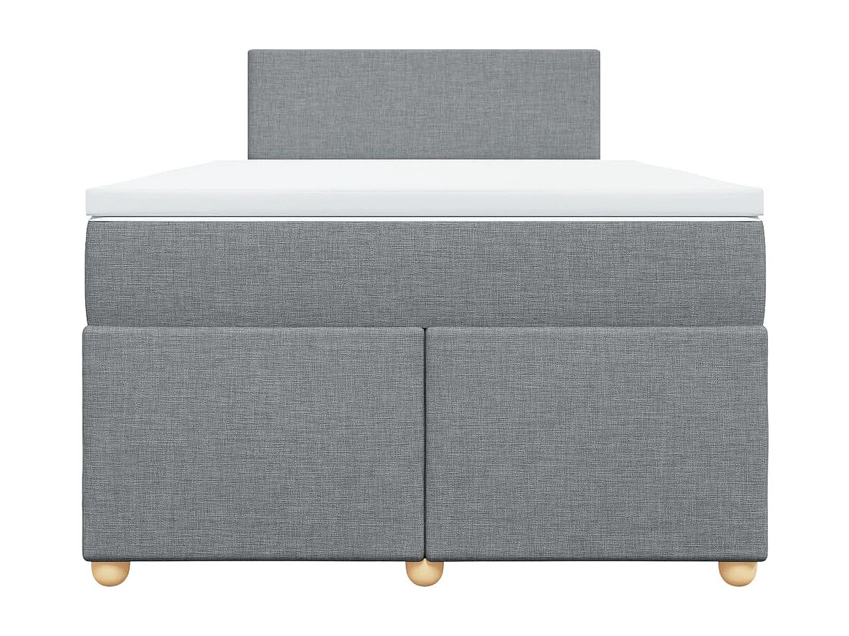 Boxspring met matras stof lichtgrijs 120x190 cm