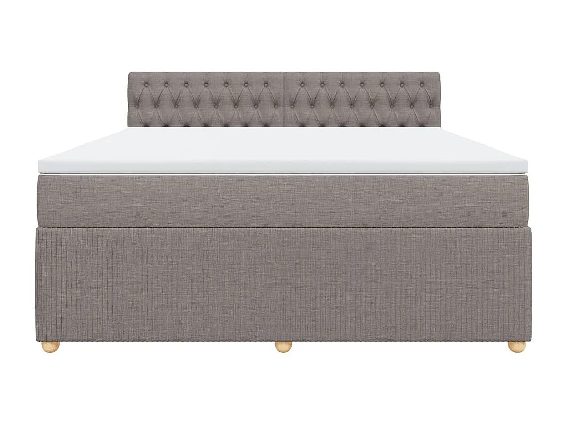 Sommier à lattes de lit avec matelas Taupe 180x200 cm Tissu