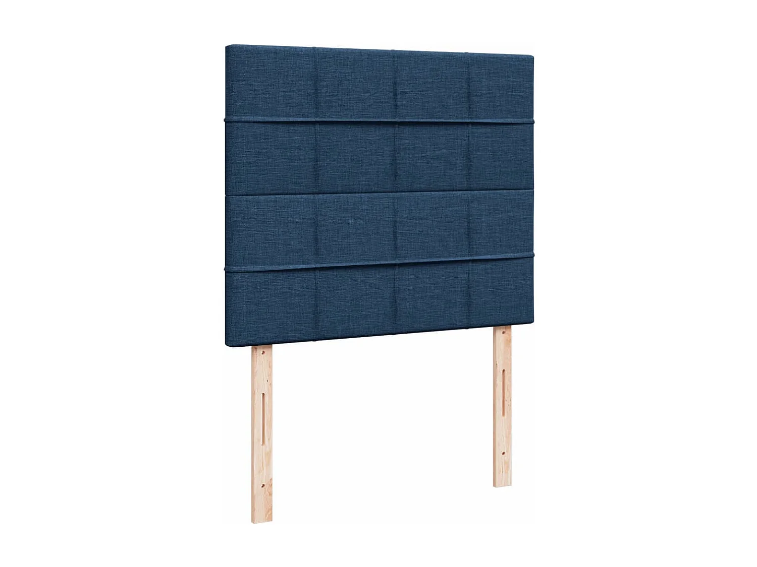 Cama box spring con colchón tela azul 120x190 cm