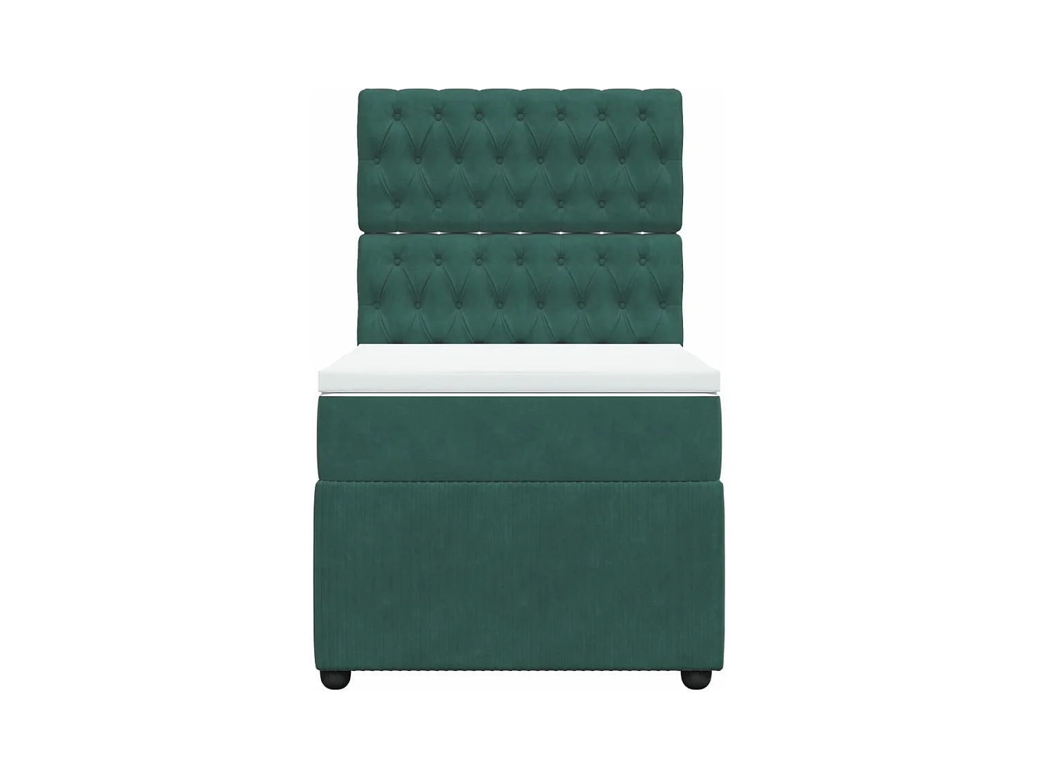 Sommier à lattes de lit avec matelas Vert foncé 90x200 cm