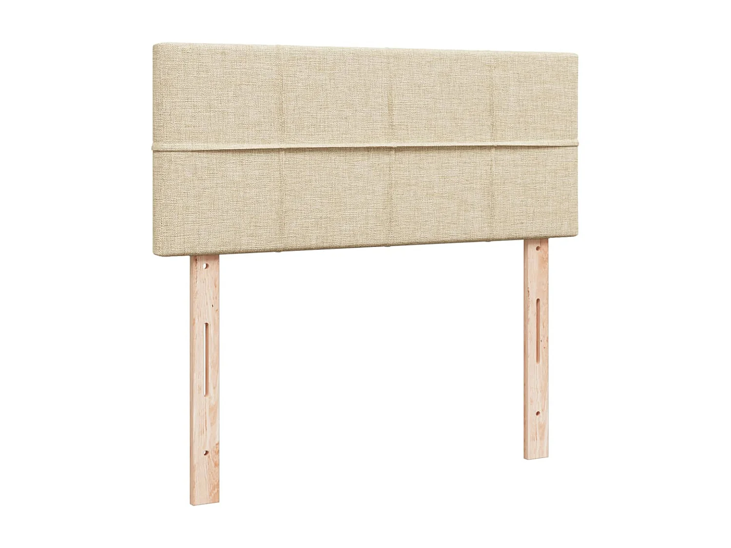 Sommier à lattes de lit avec matelas Crème 120x200 cm Tissu