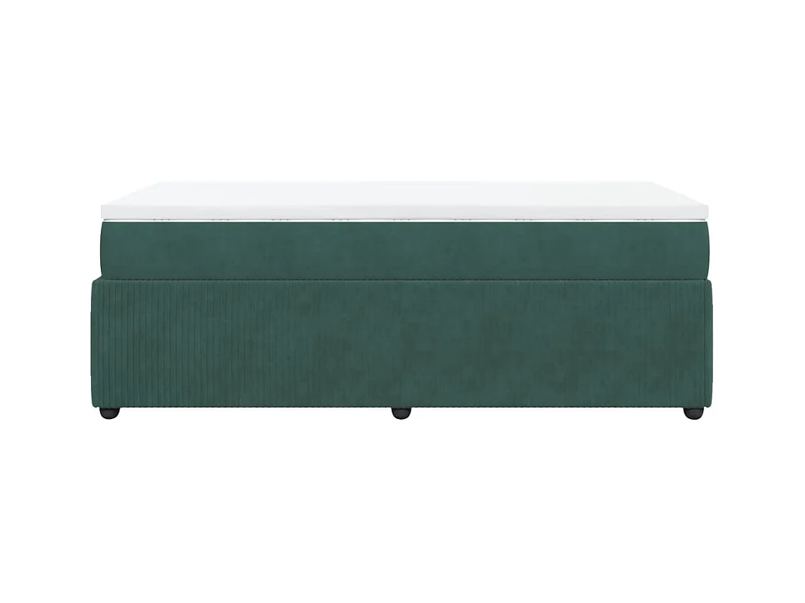 Sommier à lattes de lit avec matelas Vert foncé 90x200 cm