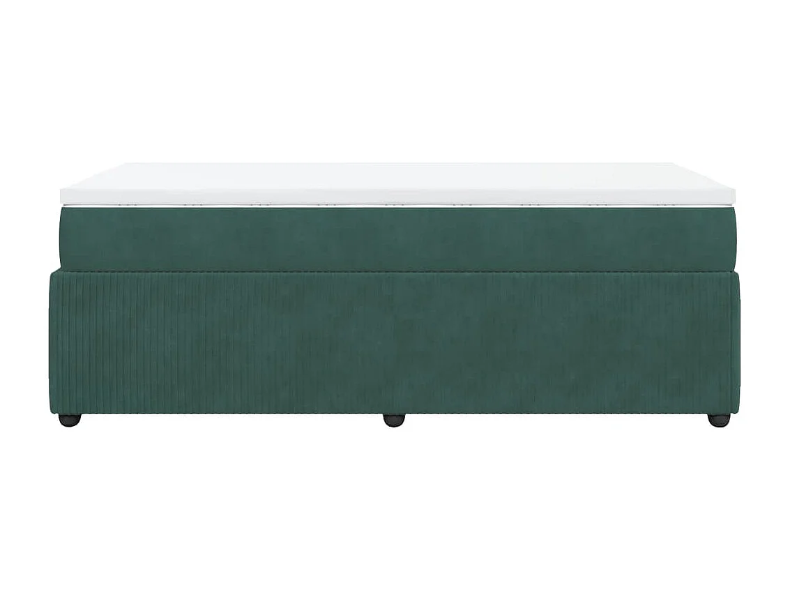 Sommier à lattes de lit avec matelas Vert foncé 90x200 cm