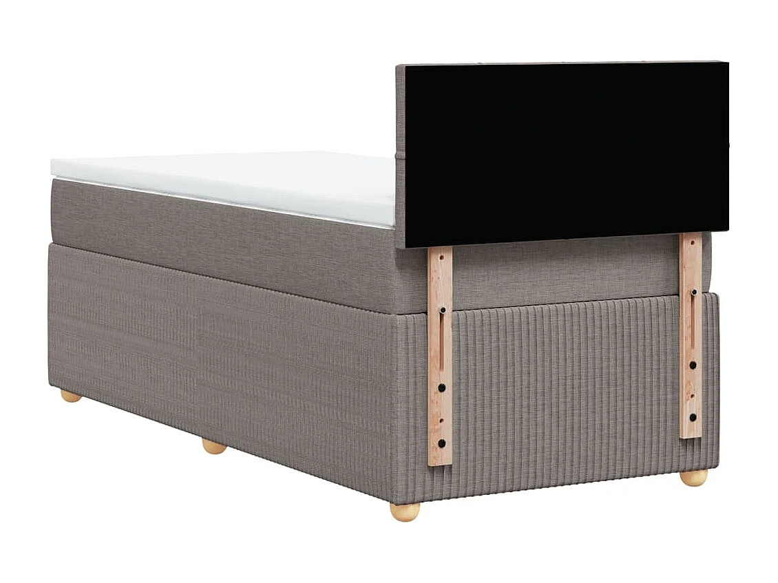 Sommier à lattes de lit avec matelas Taupe 90x200 cm Tissu