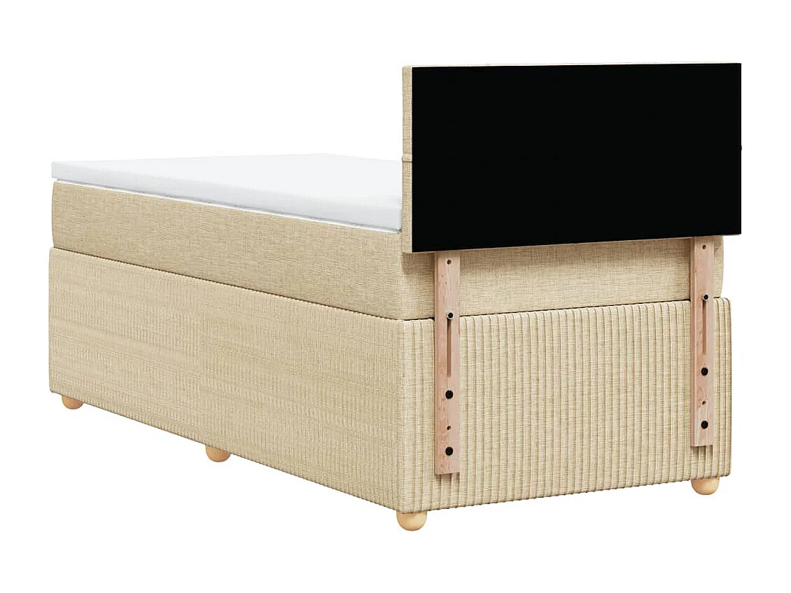 Cama com molas/colchão 80x200 cm tecido cor crème