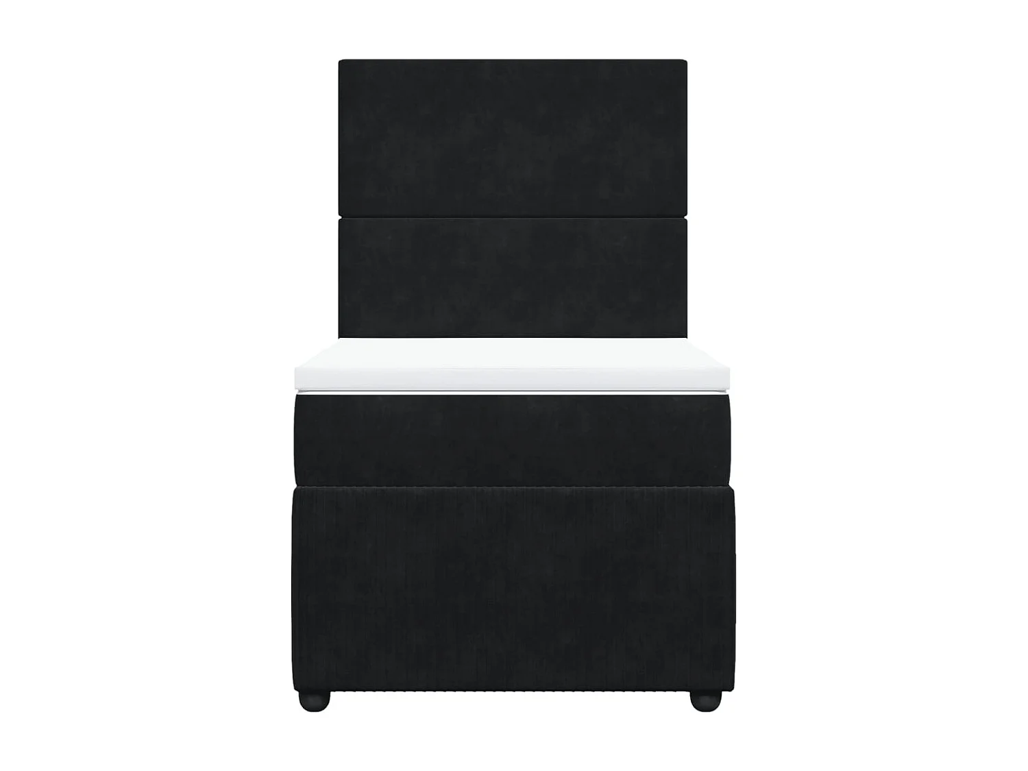 Cama com molas/colchão 90x200 cm veludo preto