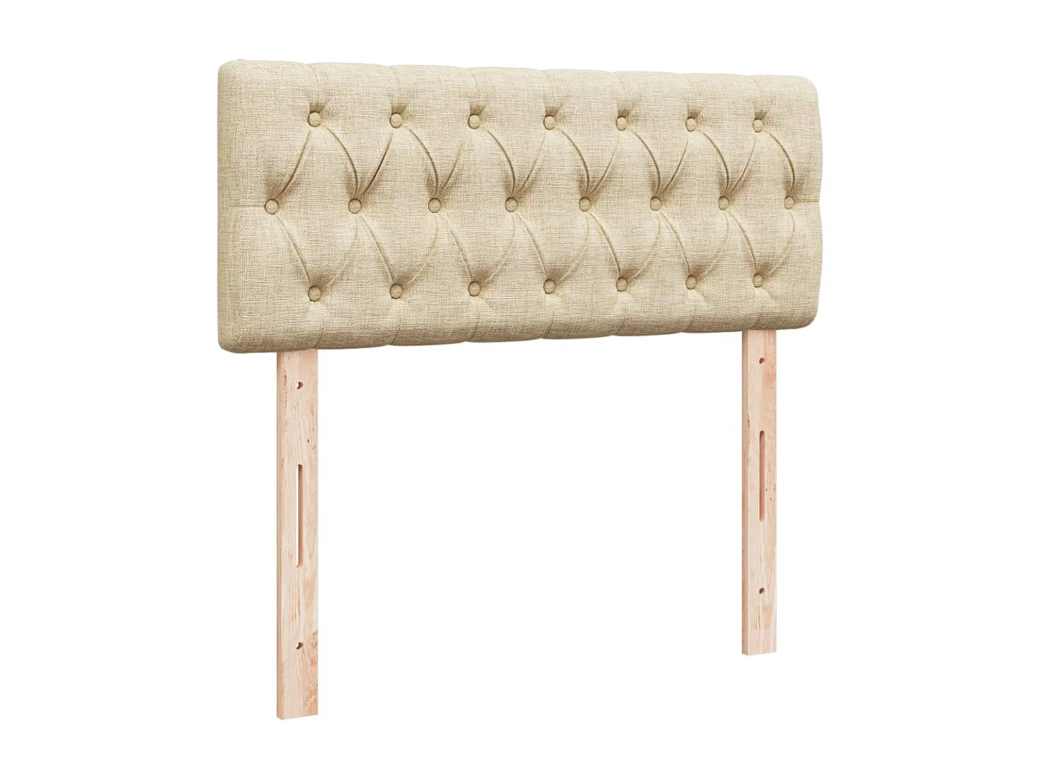 Sommier à lattes de lit avec matelas Crème 120x200 cm Tissu