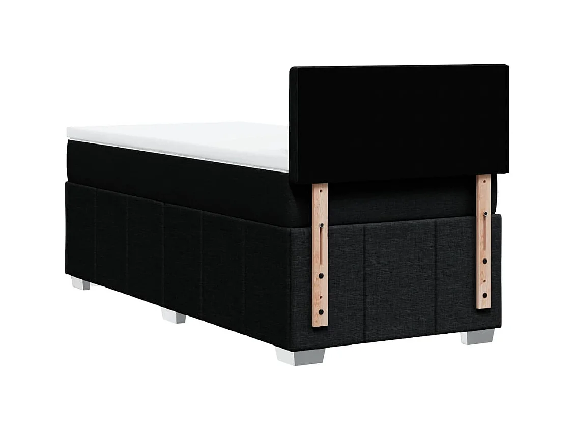 Boxspring met matras stof zwart 100x200 cm
