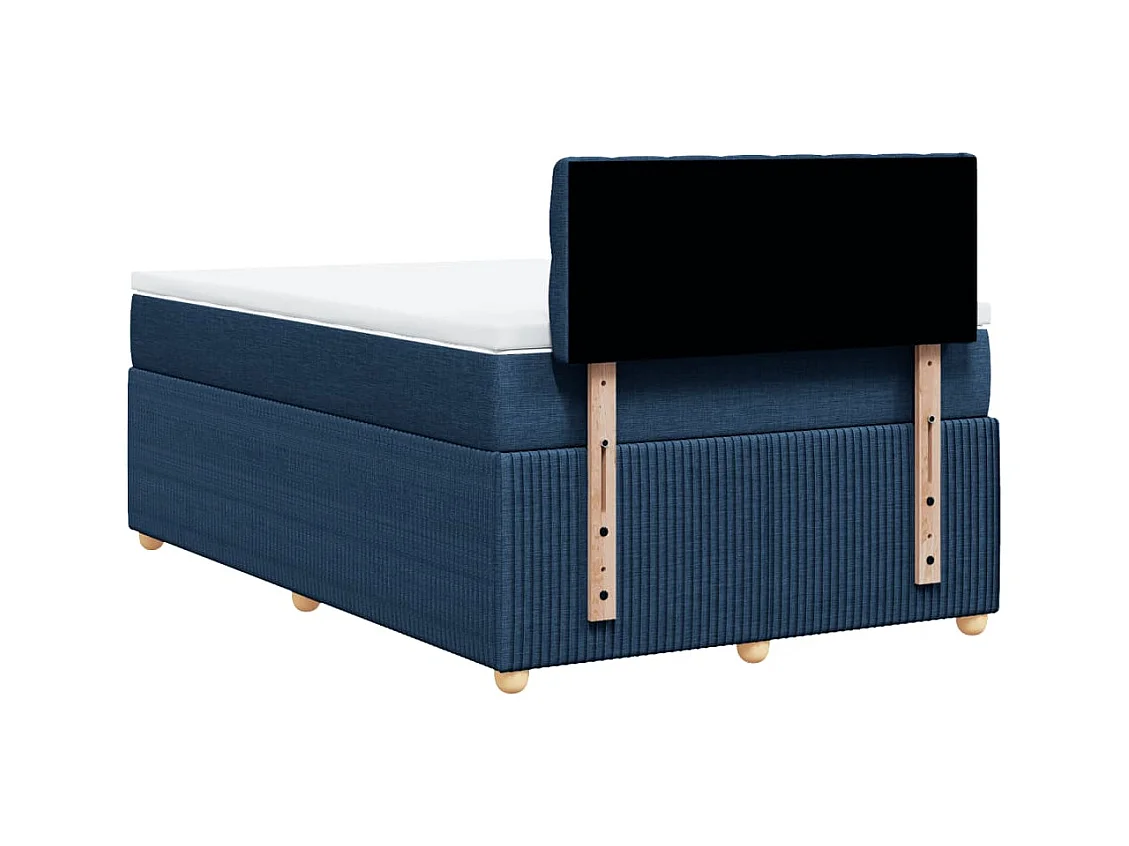 Cama com molas/colchão 120x200 cm tecido azul