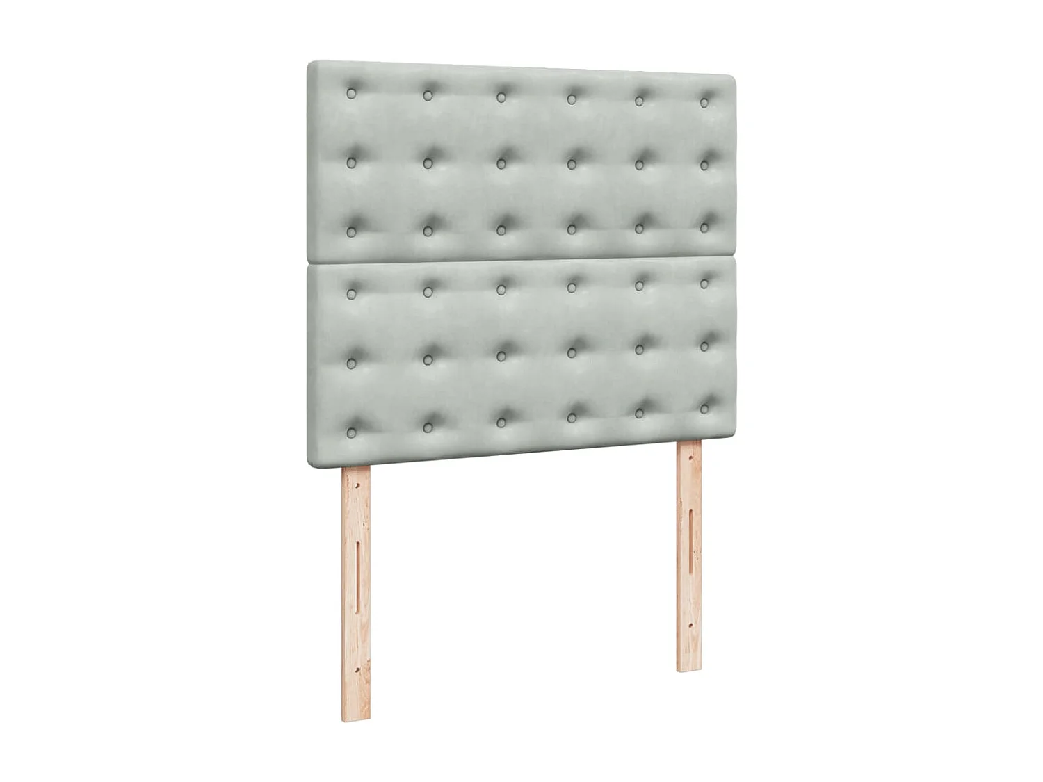 Cama box spring con colchón terciopelo gris claro 120x200 cm