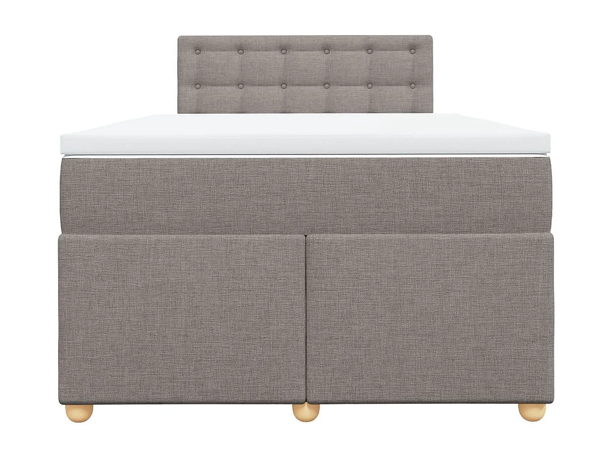 Sommier à lattes de lit avec matelas taupe 120x190 cm tissu