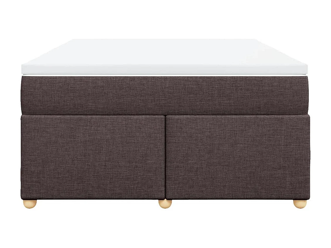 Boxspring met matras stof donkerbruin 160x200 cm