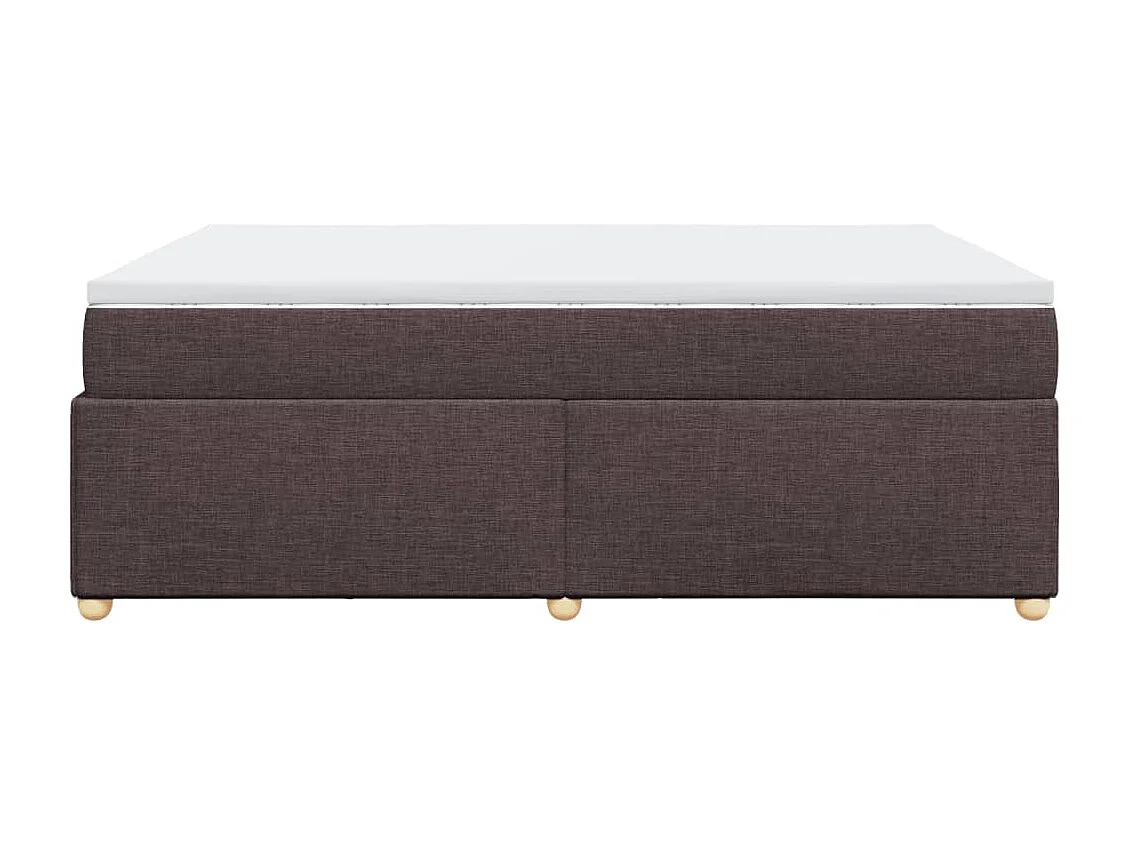 Boxspring met matras stof donkerbruin 160x200 cm
